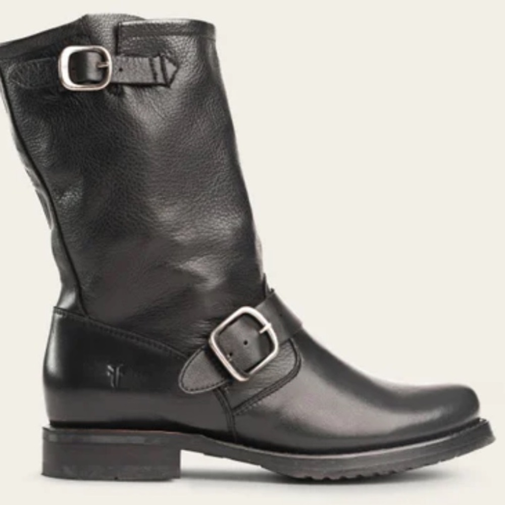 Frye Black Leather Slouchy Booties - size 9.5